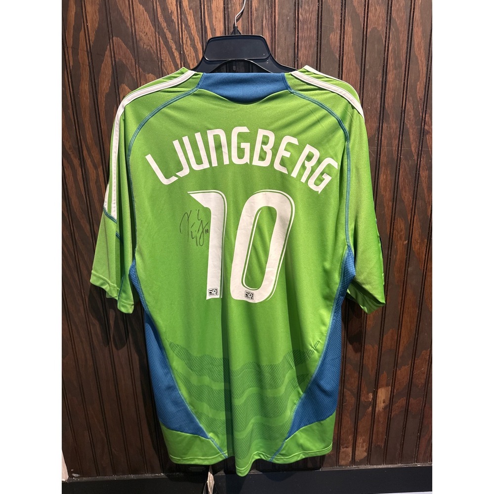 Adidas Seattle Sounders FC Xbox 360 Live Jersey Green Blue MLS Mens XL 24x34 - Picture 3 of 4